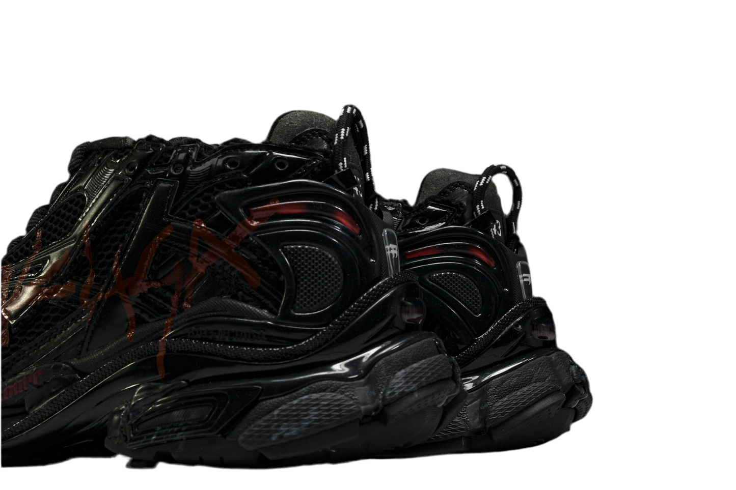 B shoes black and graffiti