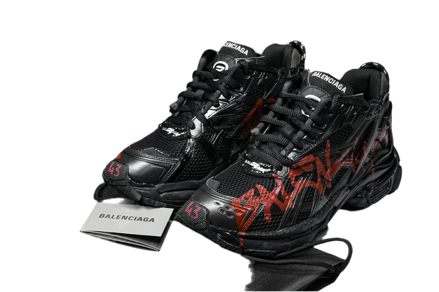 B shoes black and graffiti
