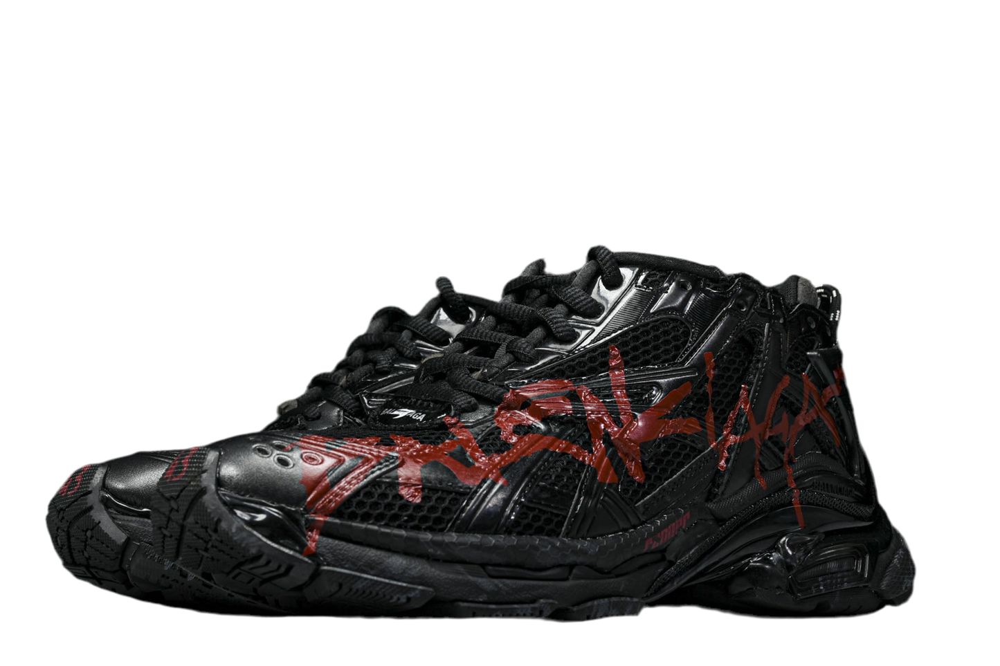 B shoes black and graffiti