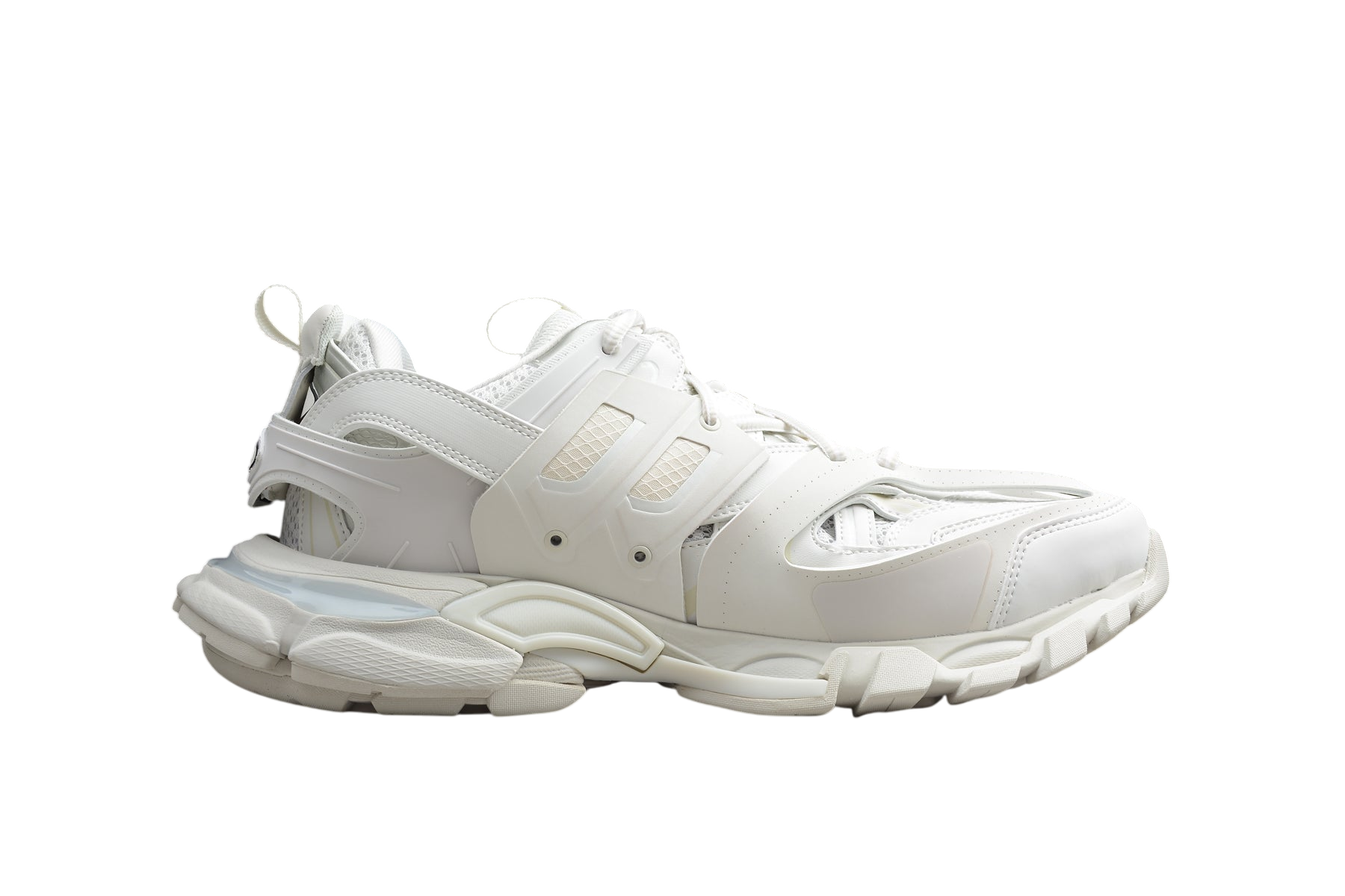 Balenciaga Track White Sneakers: Chunky Sole, Breathable Mesh, Durable Luxury