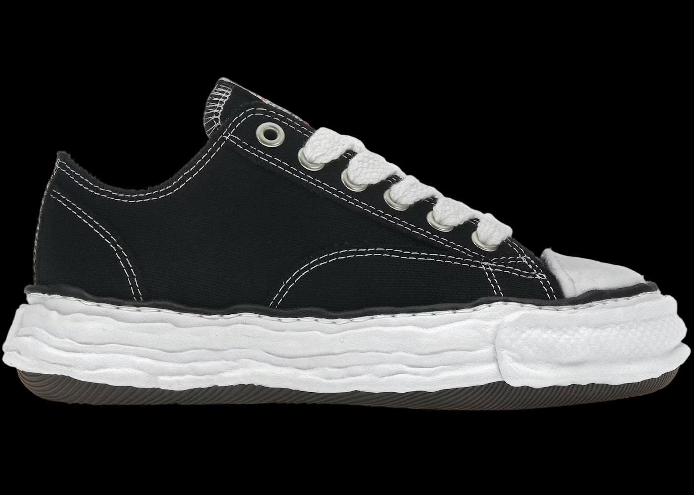 Maison Mihara Yasuhiro Peterson OG Sole Black White Canvas Sneakers