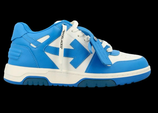 Off-White OOO Low-Top Sneakers: Stylish White & Blue Casual Footwear