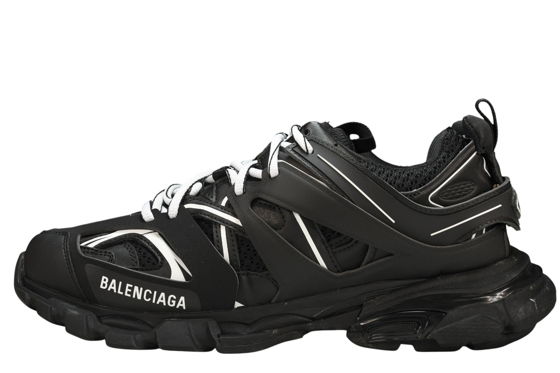 Balenciaga Track Black/White Sneakers: Iconic Multi-layered Sole Designer Footwear